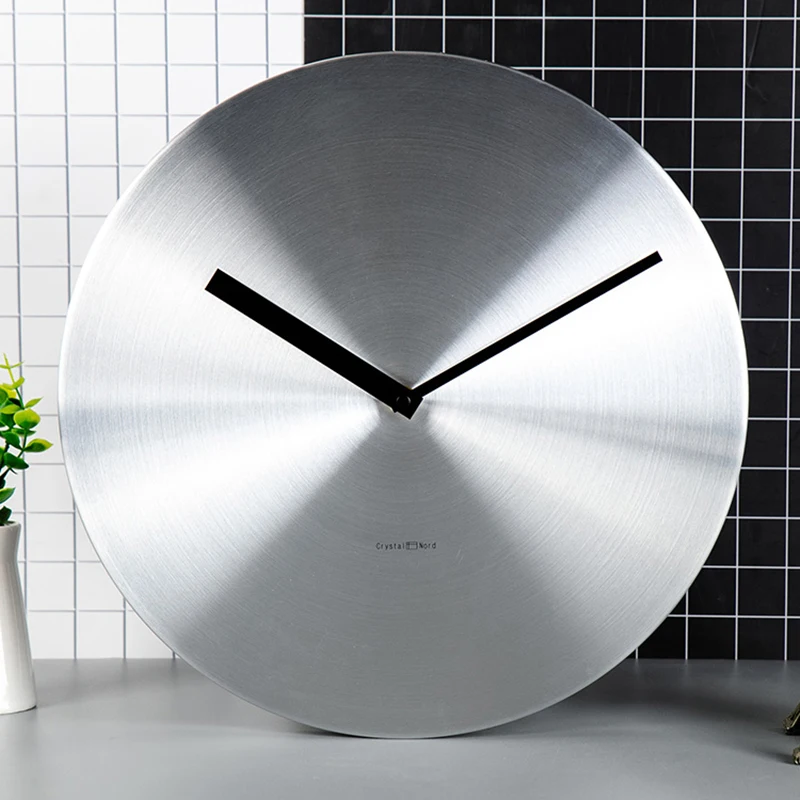 

Wall Clock Living Room Metal Art Minimalist Fashion Creative Silent Bedroom Designer Wall Watch No Face Wanduhr Room Decorarion