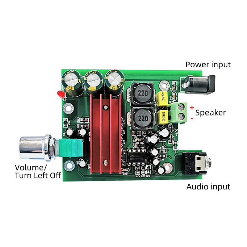 TPA3116D2 HiFi 디지털 오디오 전력 증폭기 보드 모노 100W, NE5532 Op 앰프 DC 12-24V TPA3116 포함