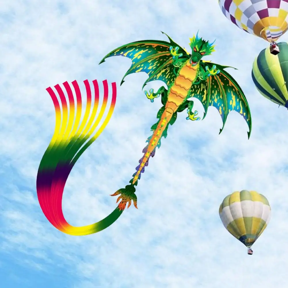 Chinese Dragon Kite Multicolor Easy to Fly Laser Engraving Pterosaurs Kite for Kids