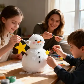 Snowman Craft Kit Kids 3