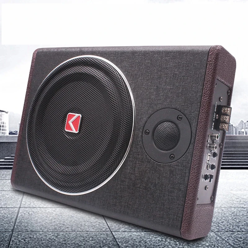 Subwoofer Da 8 Pollici Con Struttura In Legno 600W Car Audio Con Treble Slim Under Seat Subwoofer Attivo Altoparlante Basso Subwoofer Per Auto Woofer 