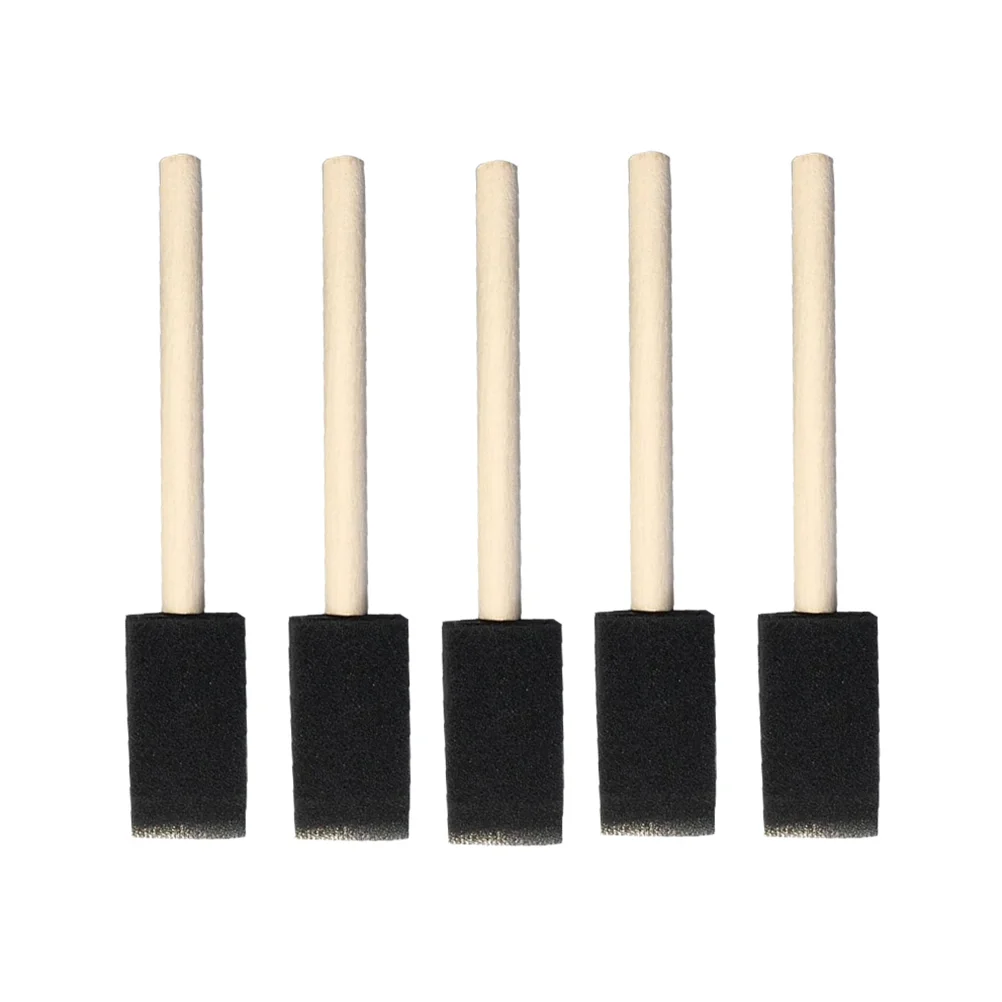 

60PCS Brush Staining Brush Wood Handle Varnish Brush Painting Drawing Tool for Home Office School 1 Inch