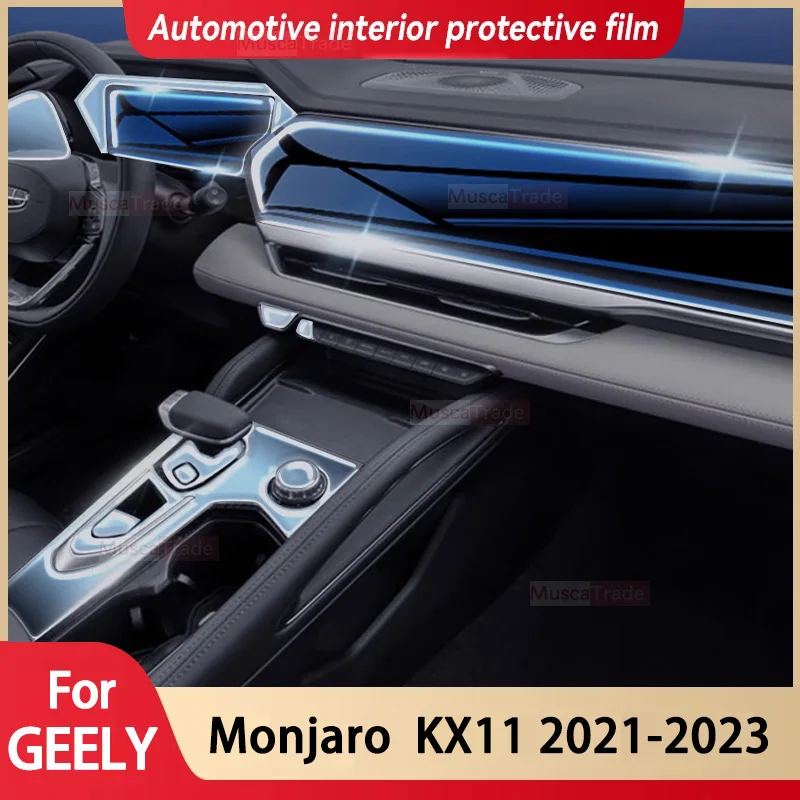 

For GEELY Manjaro 2022 2023 Car Interior Center Console Instrument Dashboard Protective Film Anti-scratch Sticker Accessories