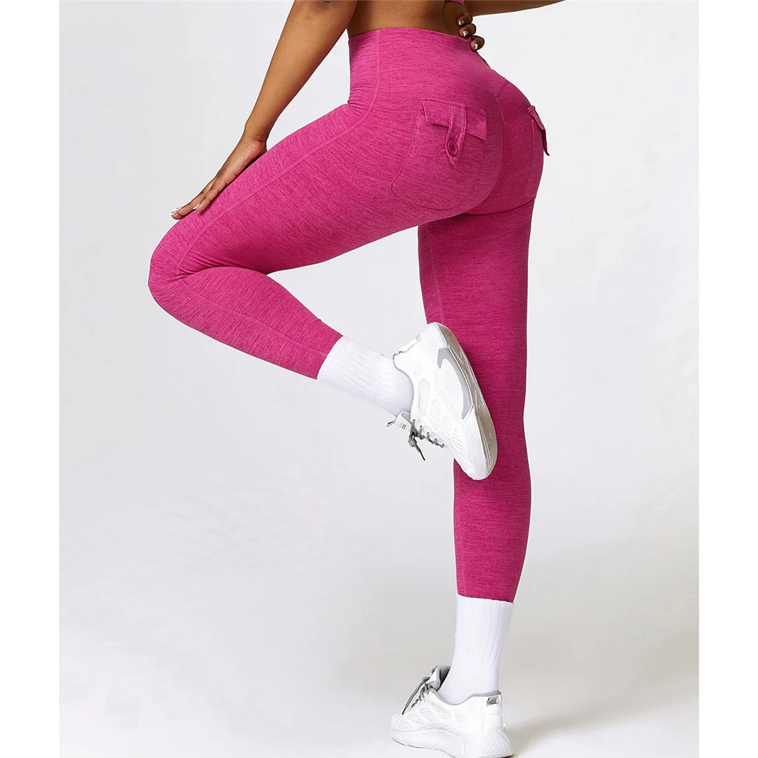 S - XL Seamless Leggings With Pockets Women Push Up Tights Yoga