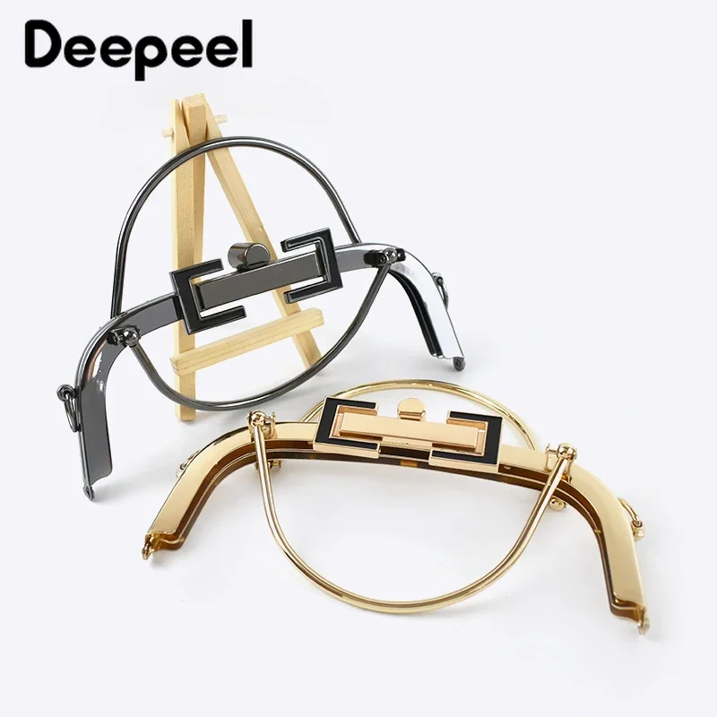 1Pc Deepeel 10*20.5cm Metal Purse Kiss Clasp Bag Lock Frame Buckle Wallet Handle Women DIY Sewing Coin Bags Hardware Accessory