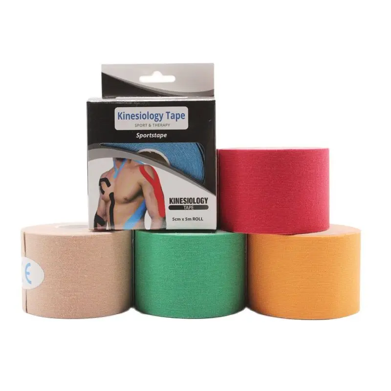 WorthWhile Kinesiology Tape Athletic Recovery Elastic Tape Kneepad Muscle Pain Relief Knee Pads Support for Gym Fitness Bandage 5cm 32m cotton sports tape kinesiology tape breathable muscle bandage pain care tape knee elbow protector uncut