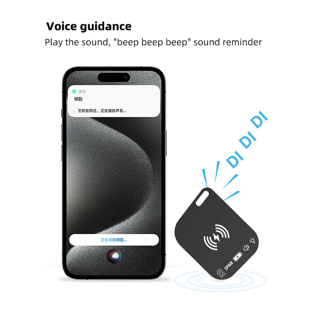 Ultra Thin Airtag Tracking Card IPX68 Waterproof Works for Apple Find My Wireless Charging Smart Air Tag Wallet Tracker Cards
