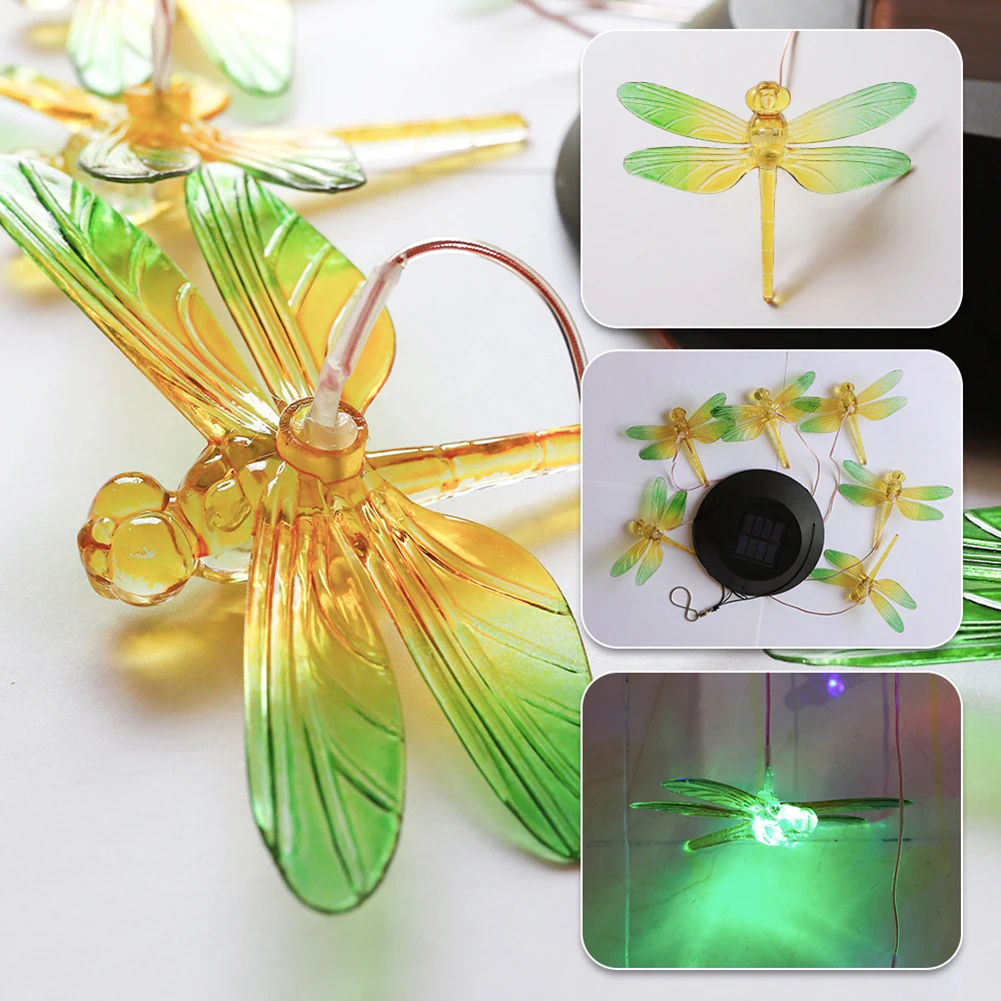 Description Picture 4 of itemSolar Wind Chime Lamps Color Changing Dragonfly Pendant Lights Garden Decoration