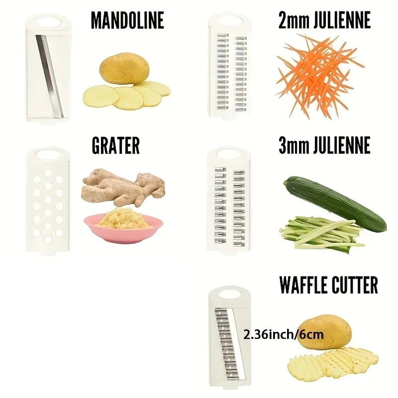 5 in 1 Multi-Functional Vegetable Chopper Onion Chopper Food Kitchen Mandoline Slicer Veggie Dicer Cutter