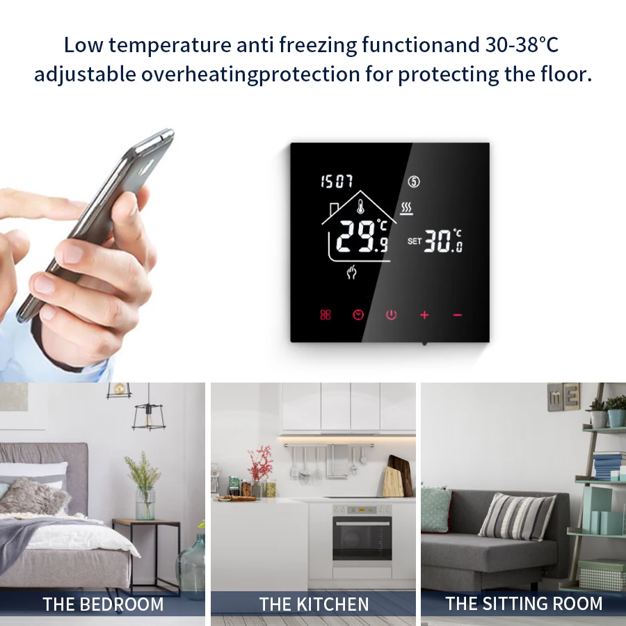 HESSWAY WIFI Dual SensorTemperature Control Unit for Greenhouse Thermostat  0-10V/AC Valve 3Speed Heater Cooler Smart Life Google - AliExpress