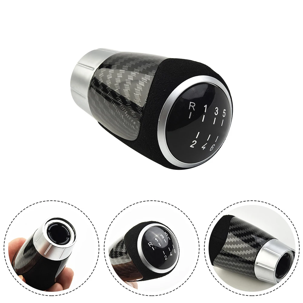 

1pcs Black Gear Shift Knob PU Leather + PVC 5/6 Speed Gear Shift Knob Auto Replacement Parts For BMW E81 87 E46 E90 E91 E92