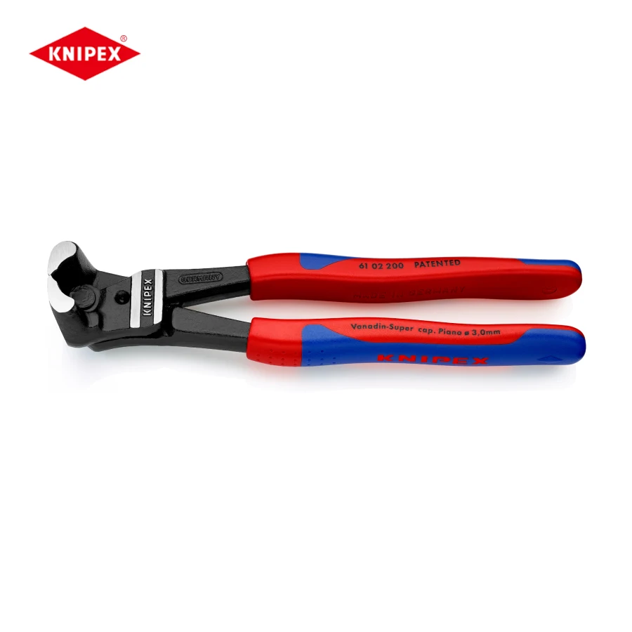 

KNIPEX Tool 61 02 200 High Leverage Bolt End Cutting Nippers Multi-Component Cutter with Comfort Grip