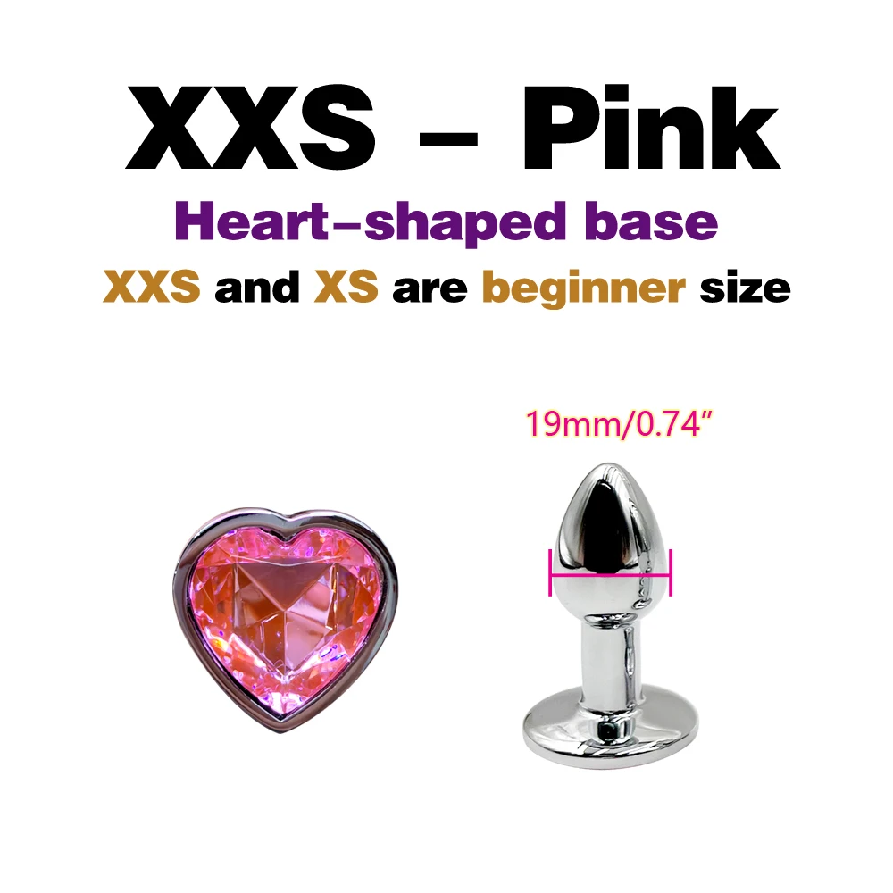 1Pcs,Metal Anal Plug With Gem Base,Beginner To Expert,5 Size Butt Plug,G-point Massage,Sexual Wellness,Adult Pleasure,Sex Toys