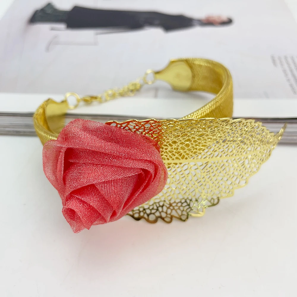 Brazilian Jewelry Sets Beautiful Flower Jewelry Bridal Jewelry for Women Wedding Christmas Gift FHK21025 - 3