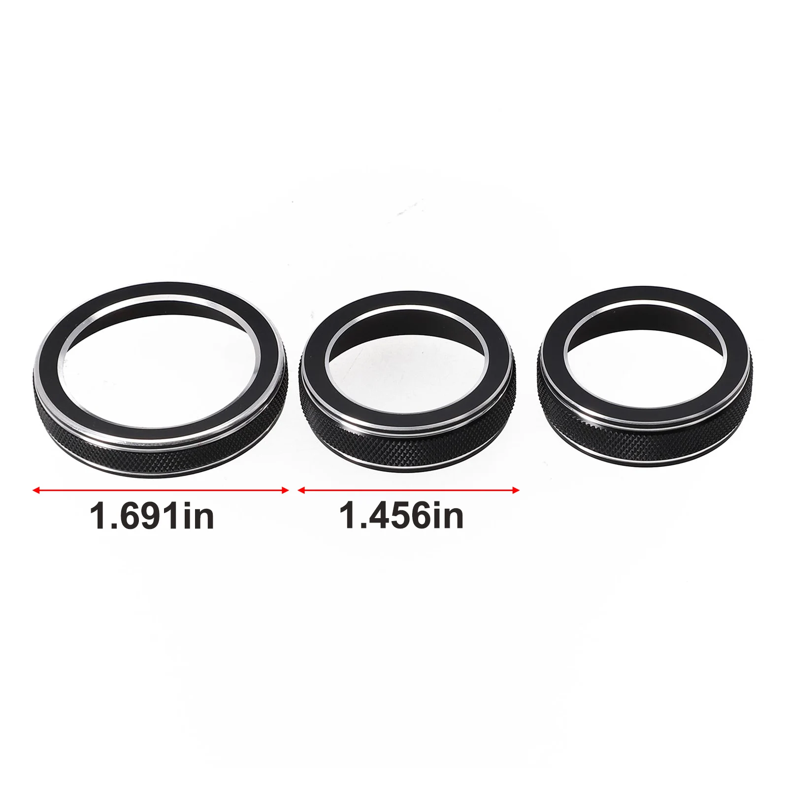 

Car AC Radio Switch Trim Ring Knob Black Cover Fits For -Jeep Grand For -Cherokee 2014-2021 Decorative Ring Knob Cover
