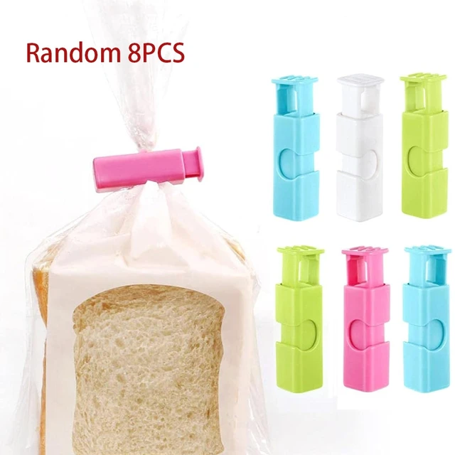 8pcs/Set 6.2x1.7x1.7cm Food Ziploc Bag Clip,15.5x4.25x4.25 Inch Slip Grip  Easy Squeeze & Lock ,Food Preservation Sealing Clips - AliExpress