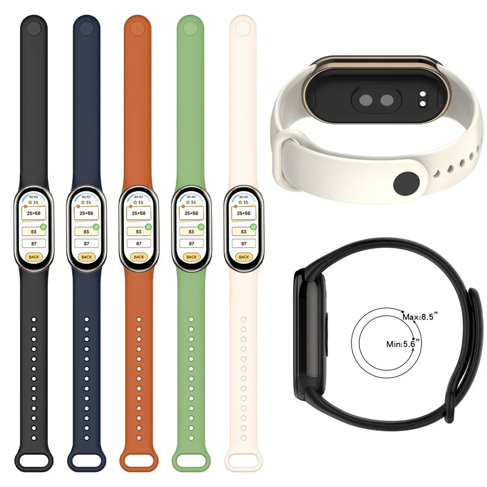 Silicone Sport Strap for Smart Band - Durable Rubber Bracelet Accessory