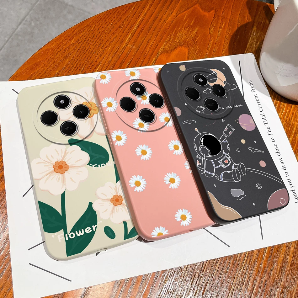 Leisure Flowers Soft Silicone Phone Case with Enhanced Lens Protection