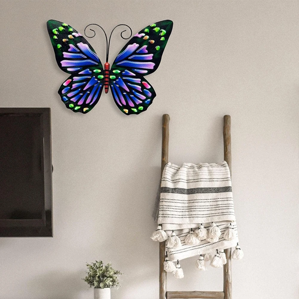 Metal Butterfly Wall Art Hanging Decor Iron Craft Ornament for Garden garden decoration,metal butterfly ornaments