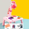 Kids Early Education Led Projector Drawing Table Toys Children Arts Painting Board Desk Mini Doodle Whiteboard Girl Gifts 1