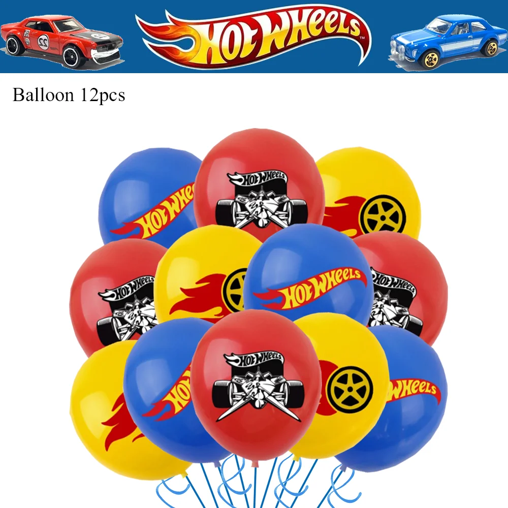 thumbnail image 1 of Hot Wheels-vajilla desechable para decoración de cumpleaños, mantel, plato, servilleta, coche de carreras, Baby Shower, suministros para fiestas infantiles, 1 of 5