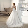 ANGEL Modest Plus Size Wedding Dresses Customized 2025 A-line V-Neck Tulle Lace Long Bridal Gowns 3/4 Sleeves Vestidos de Novia 2
