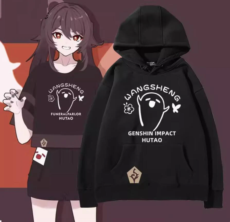 

Anime Cosplay Hu Tao Costume Focalors Venti Pullover Mens Womens Long Sleeve Tshirt Sweater Hoodie Coat Halloween Outfit