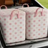 Cherry Blossom Clothes Storage Bins Large Capacity Dust-Proof Wardrobe Sorting Storage Bucket Foldable with Handle 4
