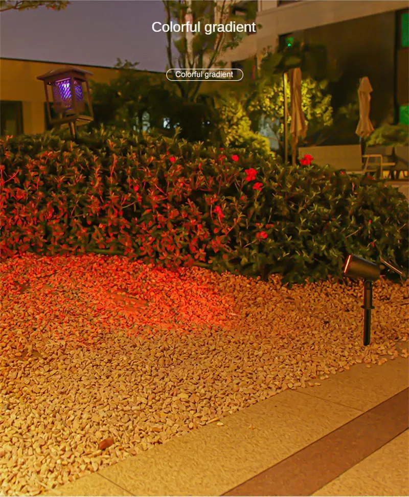 Description Picture 2 of item2/1Pcs Solar Spot Light Intelamp Floodlight Colorful Waterproof 9LED For Garden Pathway Landscape Yard Lamp Spotlight Outdoor
