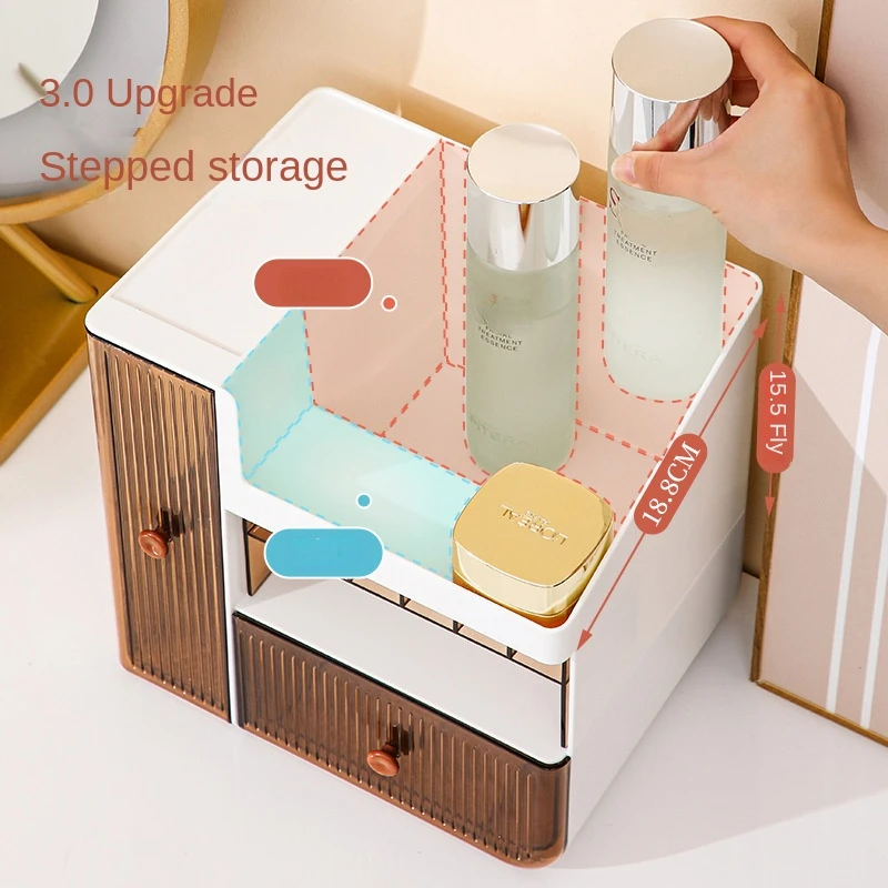 صندوق تخزين مستحضرات التجميل البلاستيكية ، رف العن...