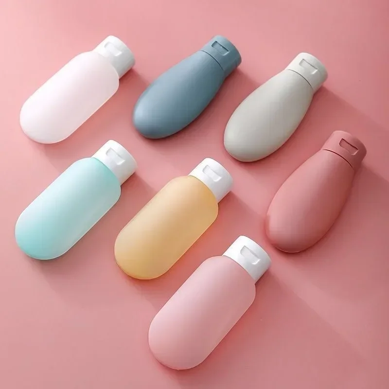 3Pcs/Set Refillable Bottle 60ml Soft PE Silicone Lotion Container Squeeze Tube Empty Bottle Portable Travel Shampoo Bottle