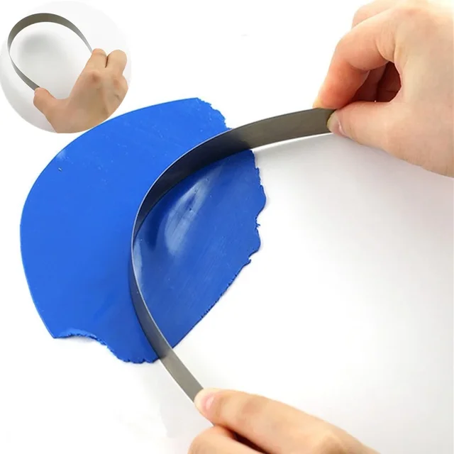 Bricolage poterie Flexible en acier inoxydable argile polymère argile lame de coupe outils en céramique modélisation tissu Art à la main sculpture trancheuse 1