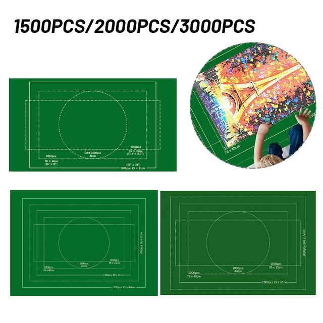  Rubber Jigsaw Puzzle Mat Roll Up,3000 2000 1500 1000