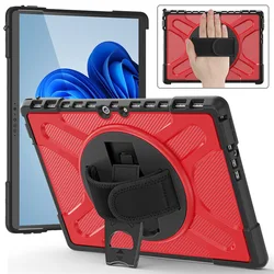 360° Rotating Shockproof Tablet Cover with Adjustable Stand for Surface Pro 7 (Red)