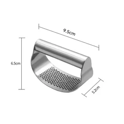 Stainless Steel Garlic Crusher Press - Manual Kitchen Gadget (Silver-1Pcs)