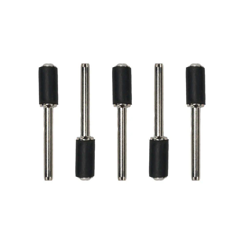 

5Pcs Sanding Mandrels 0.39inch 12.7mm 3.17mm 6.35mm Rubber Shank Mandrels Silver Abrasive Tools Black Drum Sanding Kit Metal