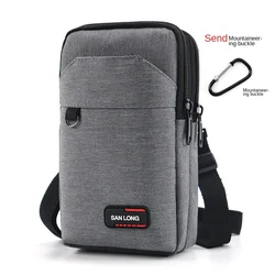 Universal Crossbody Zipp Phone Bag - Outdoor Multifunction Waist Pack and Tactical Bag (Light Grey)