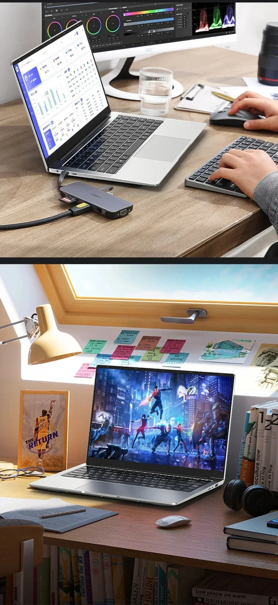 Laptop Computer Windows 11 Notebook 12GB RAM 128GB 256GB 1TB SSD 1920*1080 HD Lightweight Portable Office Study Laptops