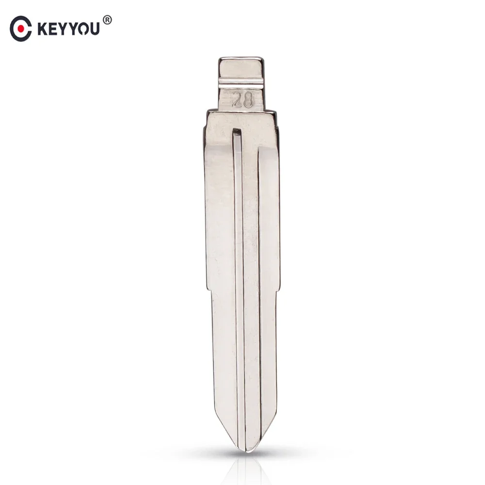 

KEYYOU 10/20x Type #28 Metal Key Blade Remote For Kia Accen Rio New Refine For Hyundai Elantra (2006) Floding Flip Car Key Blade