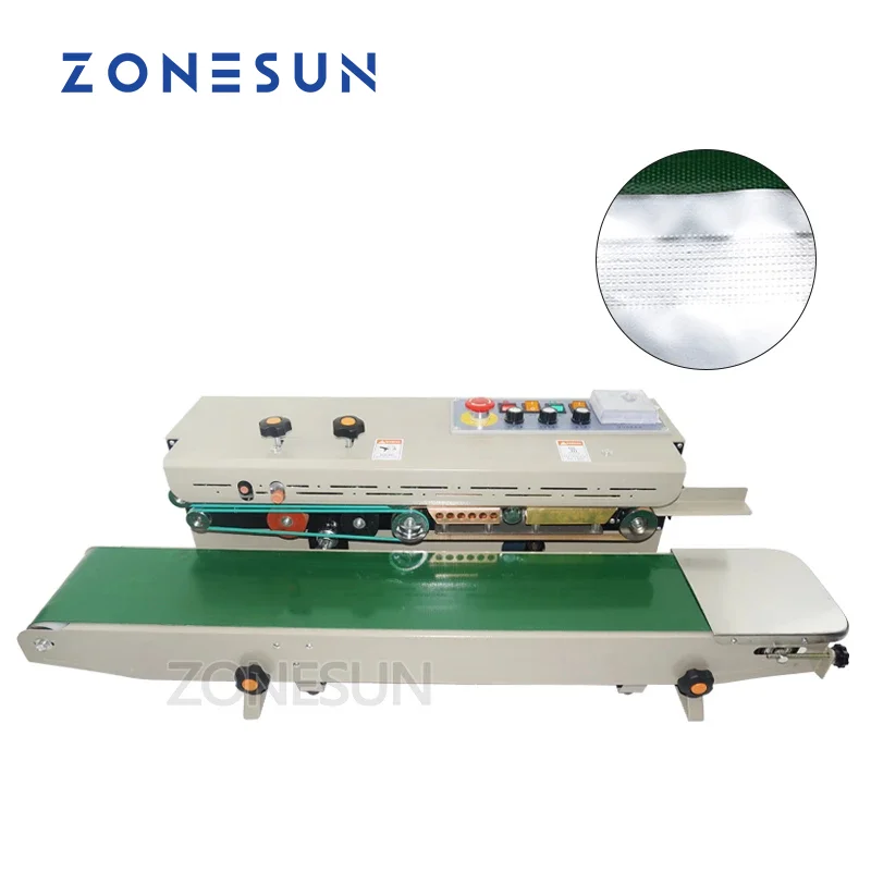 ZONESUN 1000 Continuous Sealing Machine Large Motor Plastic Bag Soild Ink Band Sealer Expanded Food Band Sealer gordon giltrap band airwaves expanded remastered edition 1 cd