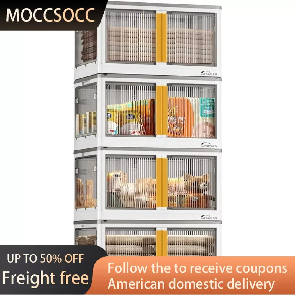 

Storage Bins With Lids 4 Pack - 36GAL Stackable Storage Bins for Closet Organizers Safe Deposit Organizer Boxes Blind Box Shelf