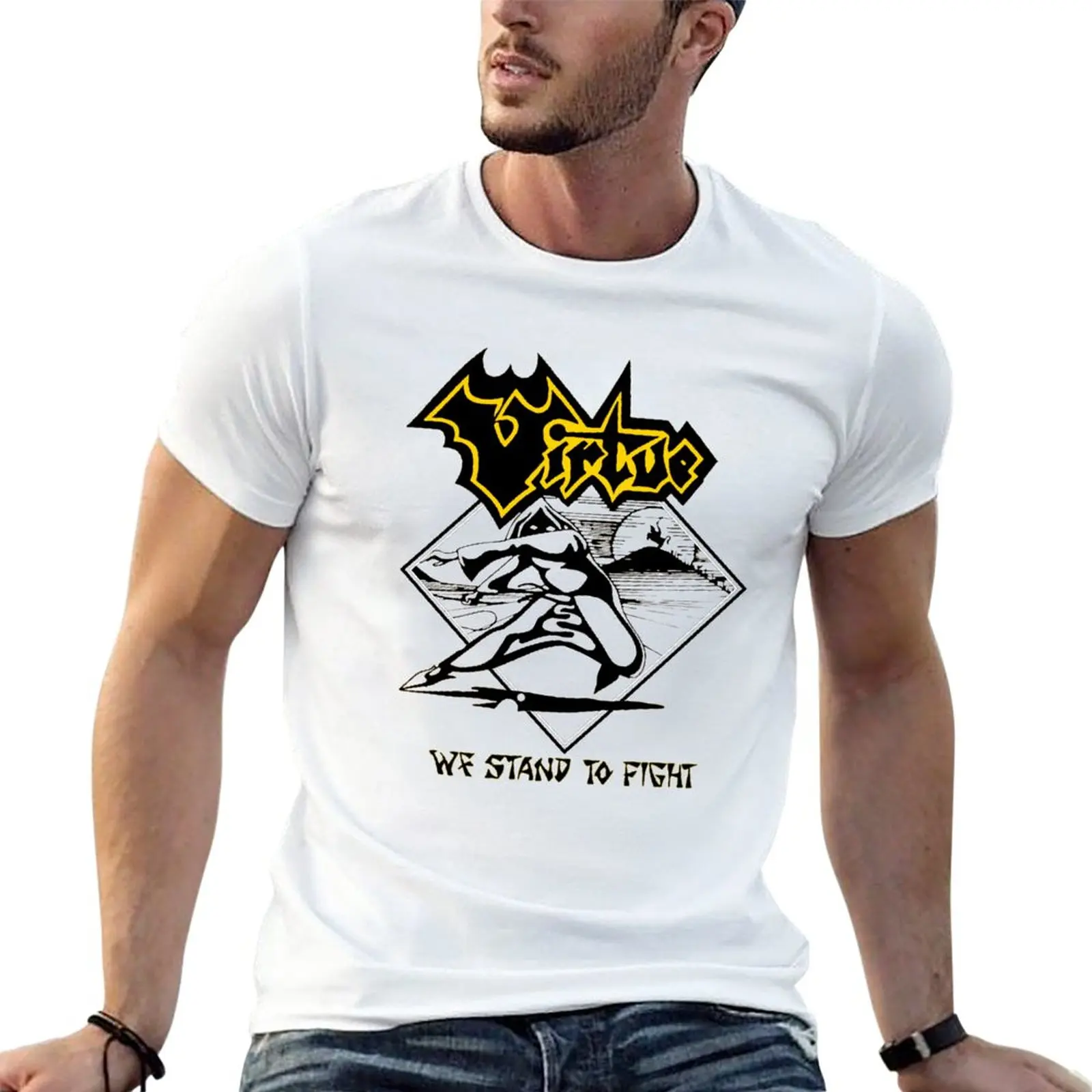 

New Virtue - We stand to Fight T-Shirt black t shirt korean fashion Men's clothing