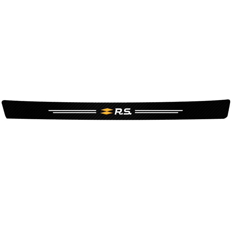 Lot De 5 Protections Seuil De Porte En Fibre De Carbone Noir Pour Renault - Avant/arrière/coffre - Antidérapant Et Anti-rayures