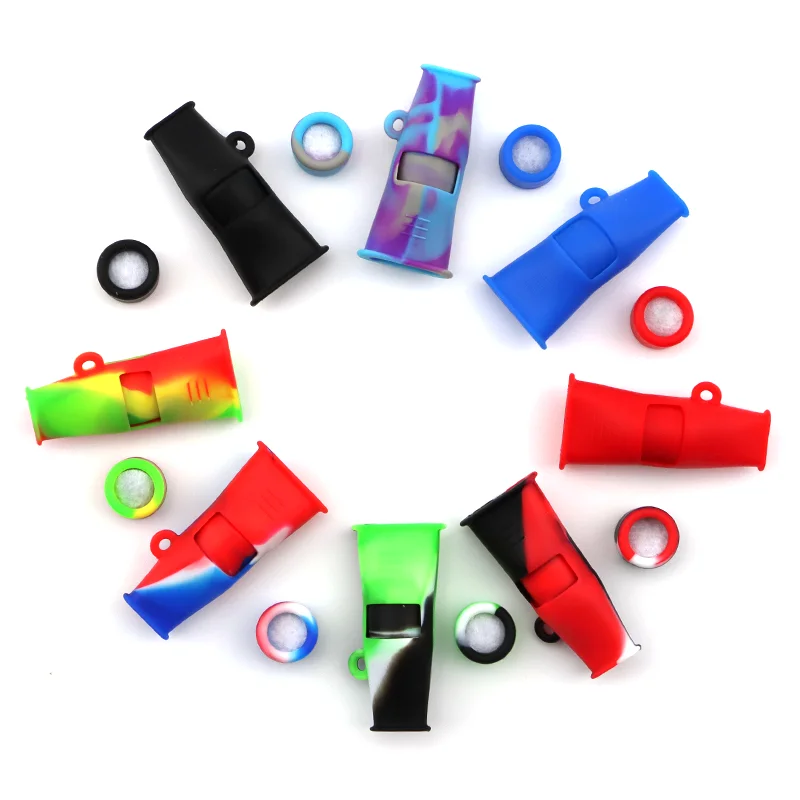 Silicone activated carbon smoking rolling paper filter nozzle cigarette tobacco nozzle pipes filter(1 nozzles+20 filters)