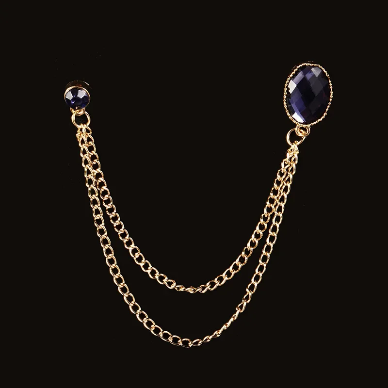 Spilla Unisex Di Lusso Con Perle E Cristalli, Placcata Oro, Con Strass, Per Camicie, Cappelli E Accessori - 6