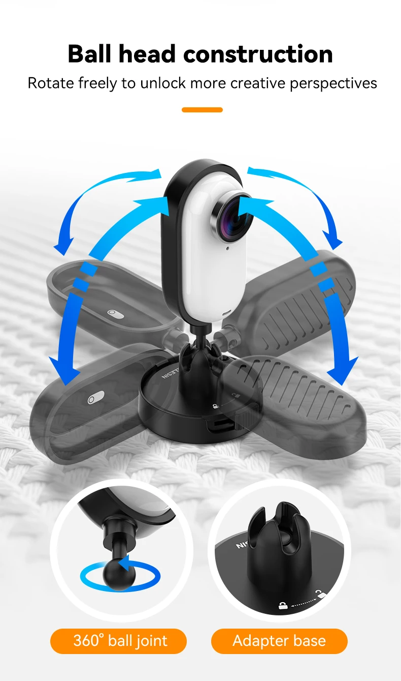 Fabric Mount For Go3 Go3s Backpack Mount Action Camera Bracket Holder For Go3