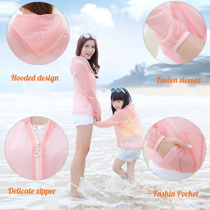 Men Women Childrens Teens Ultrathin Ultralight Transparent Camping Cycling Running Jacket Anti-UV Quick Dry Skin Windbreaker hiking jackets