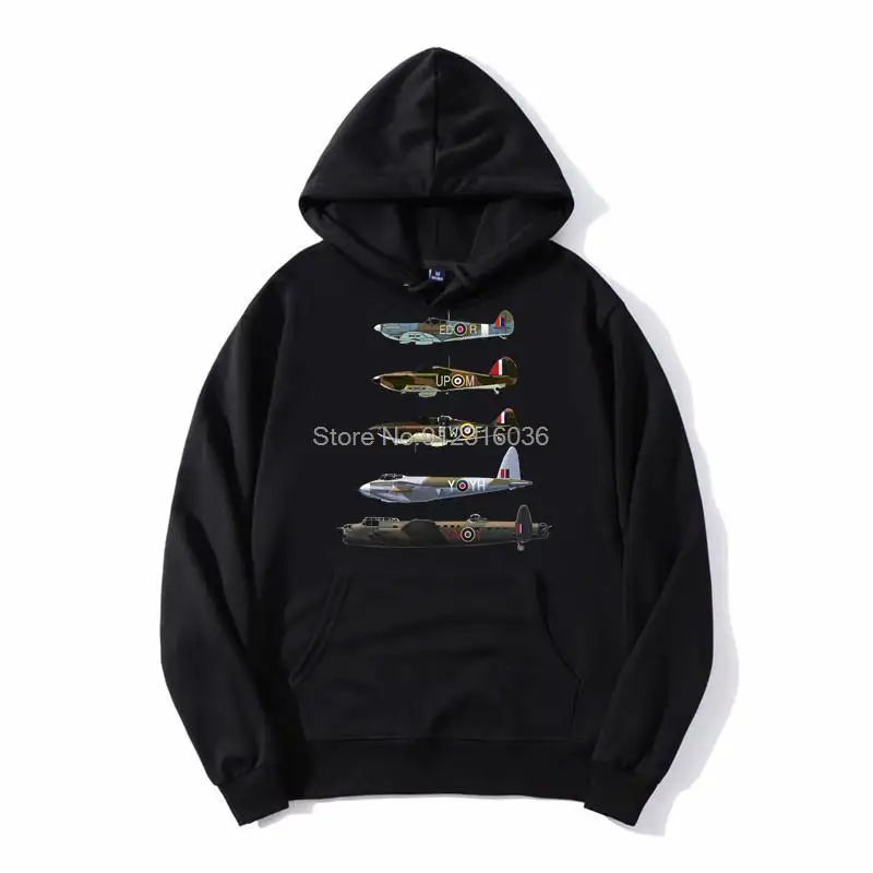 

British Warplanes Warbirds Lancaster Plane Spotting Hoodie Men Unisex Hooded Sweatshirt Hip Hop Oversized Sweter Streetwear