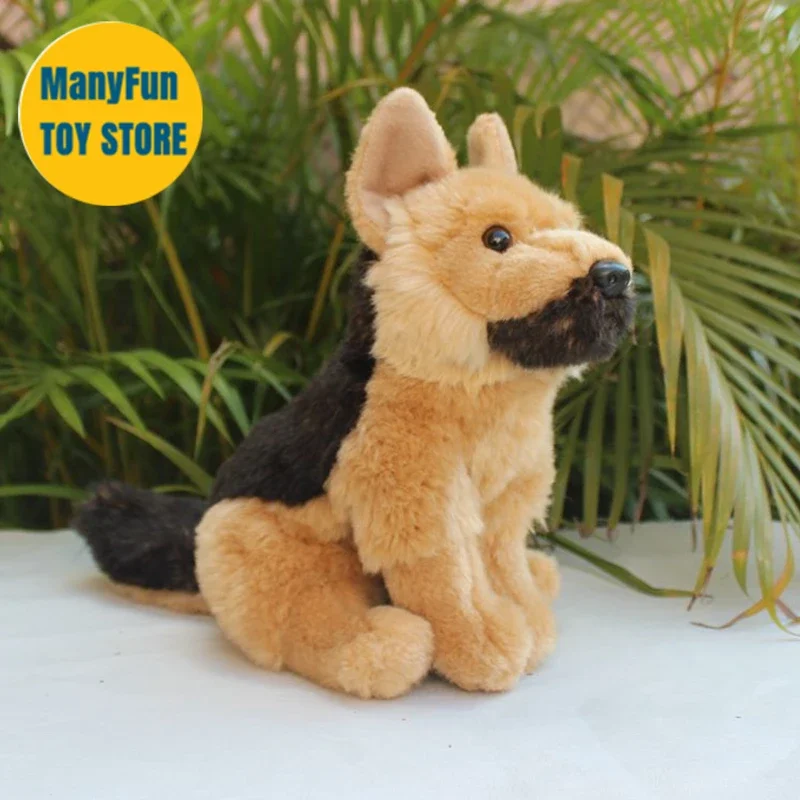 Realistic German Shepherd Dog High Fidelity Anime Cute Plushie Wolfhound Plush Toys Lifelike Animals Simulation Stuffed Doll 4