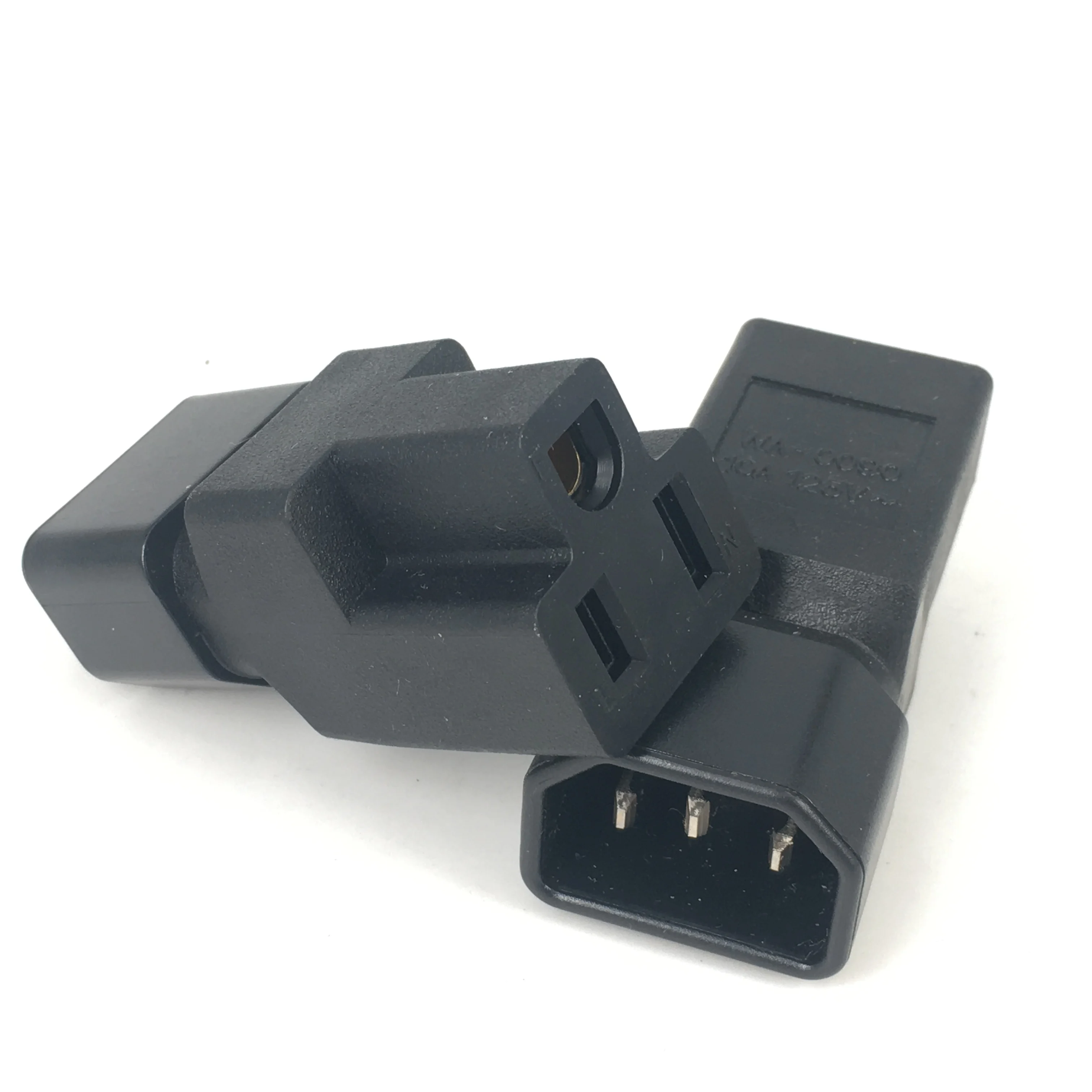 IEC320 C14 To US 5-15R Connector Converter Male To Female Socket Chassis Conversion Plug C14-Nema 5-15R AC Power Adapter plug adapter ac adapter